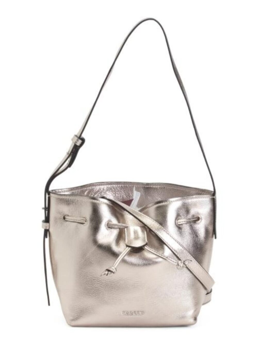 RADLEY LONDON Leather York Mews Metallic Small Drawstring Shoulder Bag